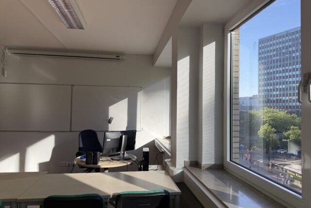 Blick aus dem Kursraum über die Dortmunder Innenstadt